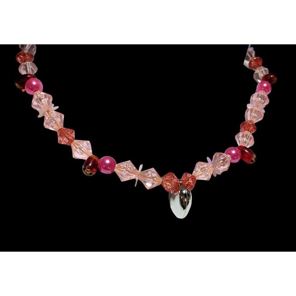 Handmade Beaded Coquette Necklace - Picture 3 of 9